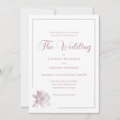 Invitation Romantic White Blush Pink Floral Wedding (Devant)