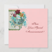 Invitation ROMANTICA 3 Floral Blue Rose Wedding Party (Dos)