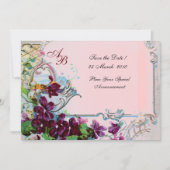 Invitation ROMANTICA 4 MONOGRAM ,Rose (Devant)
