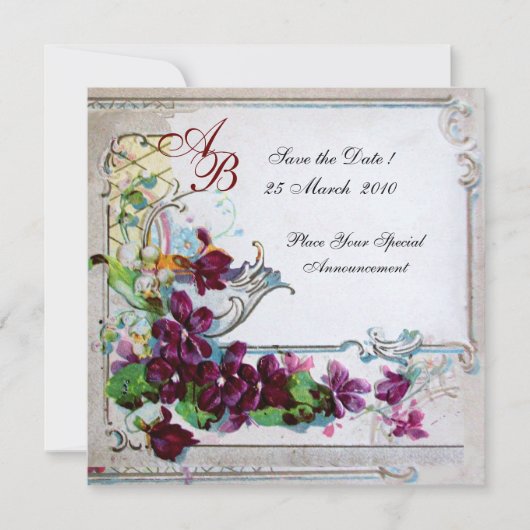 INVITATION ROMANTICA  4 MONOGRAMME 2 (Devant)