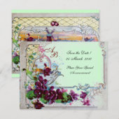 INVITATION ROMANTICA  4 MONOGRAMME 2 (Devant / Derrière)