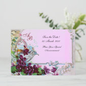 Invitation ROMANTICA 4 MONOGRAMME ,Rose (Debout devant)