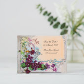 Invitation ROMANTICA 4 MONOGRAMME, Rose (Debout devant)