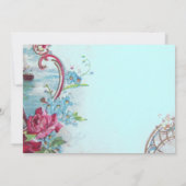 Invitation ROMANTICA, Élégante et chic pour un mariage, rose  (Dos)