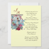 Invitation ROMANTİCA MONOGRAM Blanc Champagne métallisé papi (Dos)