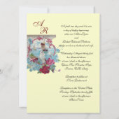 Invitation ROMANTİCA MONOGRAM Champagne Blanc Papier métalliq (Dos)