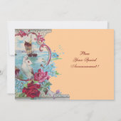 Invitation ROMANTICA MONOGRAM, rouge blanc bleu rose jaune (Dos)