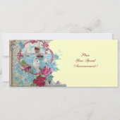 Invitation ROMANTICA  MONOGRAM, rouge bleu rose blanc champag (Dos)
