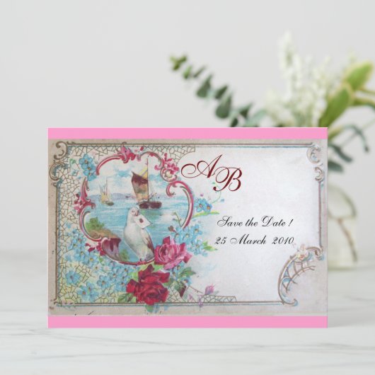 INVITATION ROMANTICA MONOGRAMME (Debout devant)