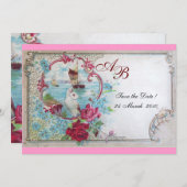 INVITATION ROMANTICA  MONOGRAMME (Devant / Derrière)