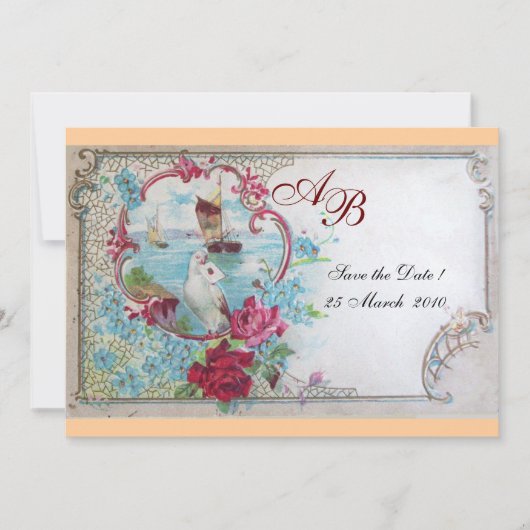 INVITATION ROMANTICA MONOGRAMME (Devant)