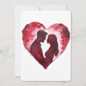 Invitation Romantique Amour Mariage de coeur (Dos)