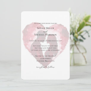 Invitation Romantique Amour Mariage de coeur