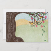 Invitation Romantique Arbre Rustique Cherry Blossom mignon Lo (Dos)