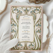Invitation Romantique Art Nouveau Lily Mariage