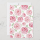 Invitation Romantique aux Roses (Dos)