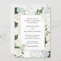 Romantique Blanc Hydrangea Rose Mariage élégant