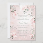 Invitation Romantique Blush Pink Secret Garden Roses 2 Mariag (Devant)