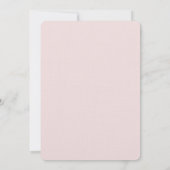 Invitation Romantique Blush rose ivoire Mariage floral (Dos)