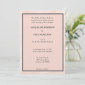 Invitation Romantique Blush Watercolor Laver mariage Invitati (Debout devant)