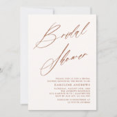 Invitation Romantique Bohème Whimy Script Fête des mariées In (Devant)