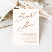 Invitation Romantique Bohème Whimy Script Fête des mariées In