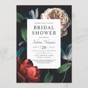 Invitation Romantique Botanique Douche nuptiale V 