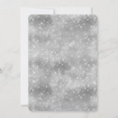 Invitation Romantique Bourgogne Rouge Argent Mariage Floral (Dos)