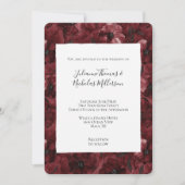 Invitation Romantique Bourgogne Rouge Floral Mariage (Devant)
