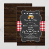 Invitation Romantique BREWS avant leur Fiançailles "je fais" (Devant / Derrière)