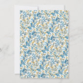 Invitation Romantique Classic Cimier Bleu Mariage Monogramme (Dos)