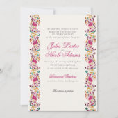 Invitation Romantique classique Pearl Swan Mariage de cadre f (Devant)