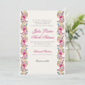 Invitation Romantique classique Pearl Swan Mariage de cadre f (Debout devant)