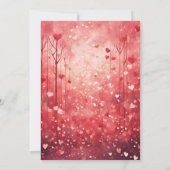 Invitation Romantique Coeurs rouges et roses Saint Valentin (Dos)