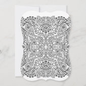 Invitation Romantique Colibri noir et blanc Motif (Dos)