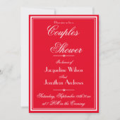 Invitation Romantique Couples Rouges Douche Nom personnalisé  (Devant)