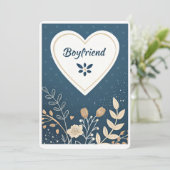 Invitation romantique d'anniversaire pour lui - Pe (Debout devant)