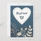 Invitation romantique d'anniversaire pour lui - Pe (Devant)