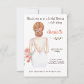 Invitation romantique de douche de mariée (Devant)