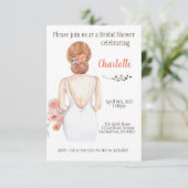 Invitation romantique de douche de mariée (Debout devant)