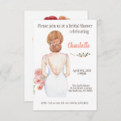 Invitation romantique de douche de mariée (Devant / Derrière)