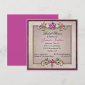 Invitation romantique de douche nuptiale (Devant / Derrière)