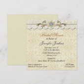 Invitation romantique de Fête de la mariée de (Devant / Derrière)