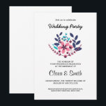 Invitation romantique de noce<br><div class="desc">Une invitation romantique de noce de poteau. modèle floral editable de faire-part de mariage.</div>