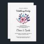 Invitation romantique de noce<br><div class="desc">Une invitation romantique de noce de poteau. modèle floral editable de faire-part de mariage.</div>