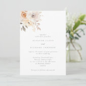 Invitation Romantique Delictic Blush Floral Wreath Mariage (Debout devant)