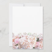 Invitation Romantique dentelle blanche hydrangée roses rose M (Dos)