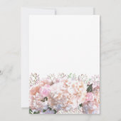 Invitation Romantique dentelle blanche hydrangée roses rose m (Dos)