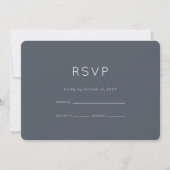 Invitation Romantique Dusty Blue Wedding RSVP (Devant)