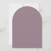 Invitation Romantique Dusty Lavender Arche florale Enregistre (Dos)